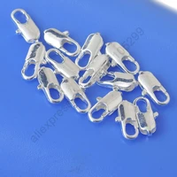diy jewelry findings 100pcs genuine real 925 sterling silver lobster clasps for necklace bracelet connector components