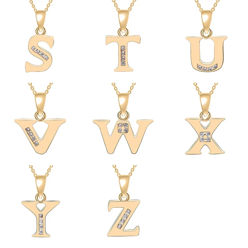 Cursive 26 английское начальное алфавитное N имя ожерелье крошечное слово письмо