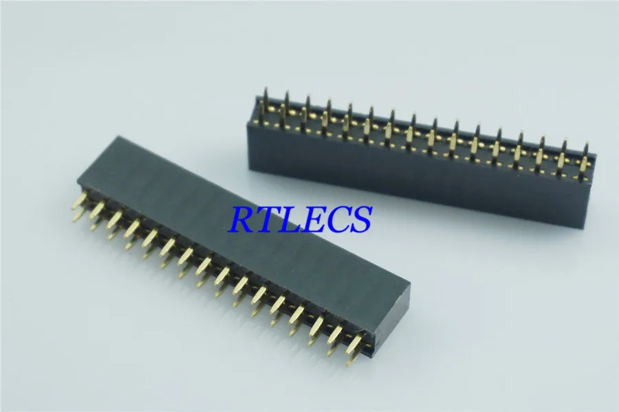 100 шт. 2 54 мм 0 &quotшаг 2x16 32 Pin двухрядный PCB Женский Заголовок через отверстие прямой