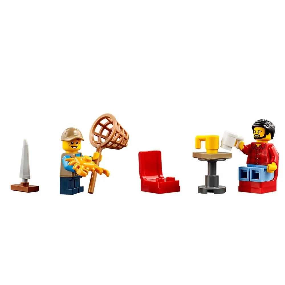 Пикап и Caravan Совместимость Legoe город большие транспортные средства 60182