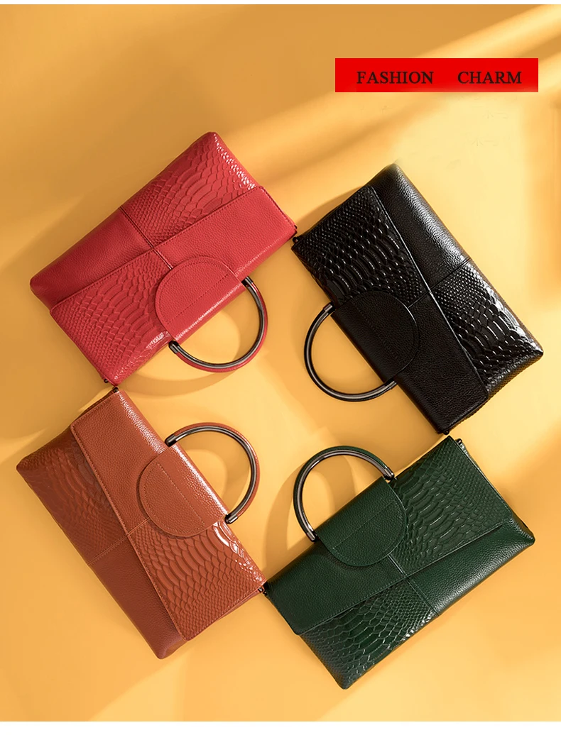 Модный женский клатч-конверт из натуральной кожи кошелек высококачественные