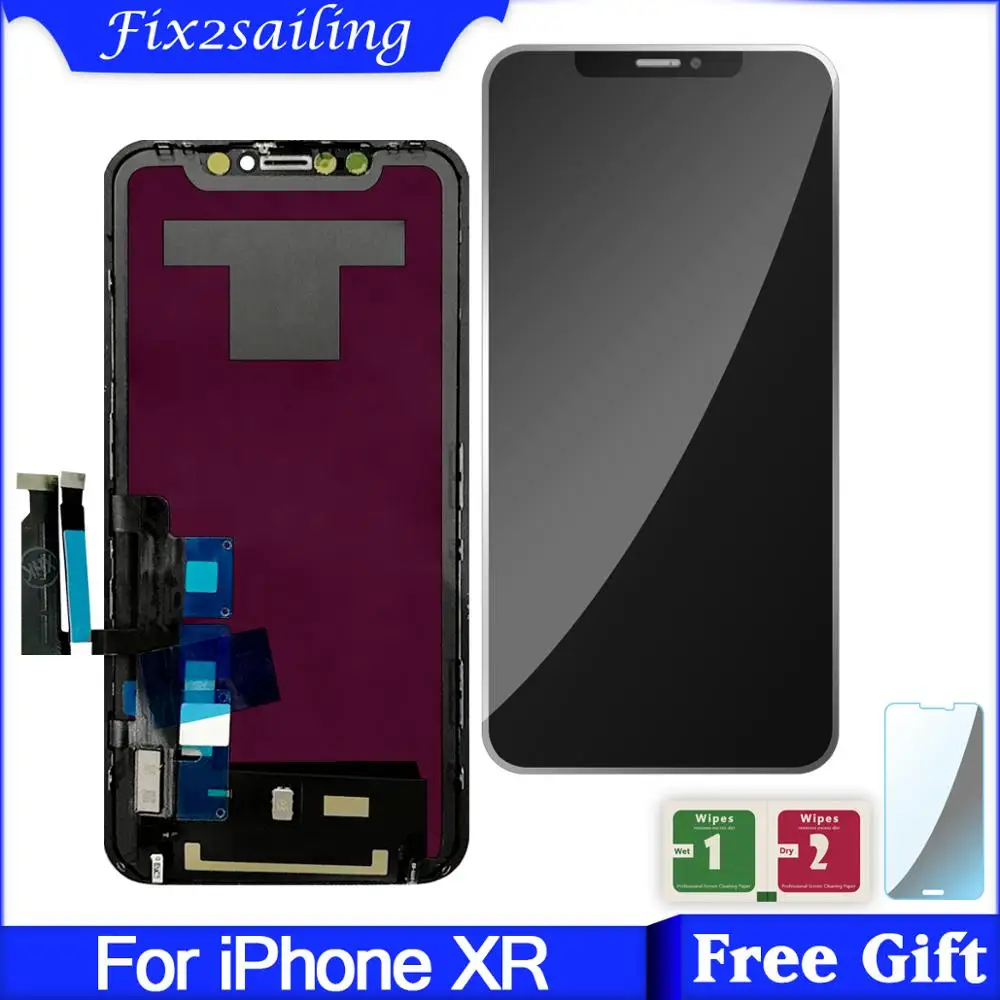 Без битых пикселей lcd для iPhone XR дисплей кодирующий преобразователь сенсорного