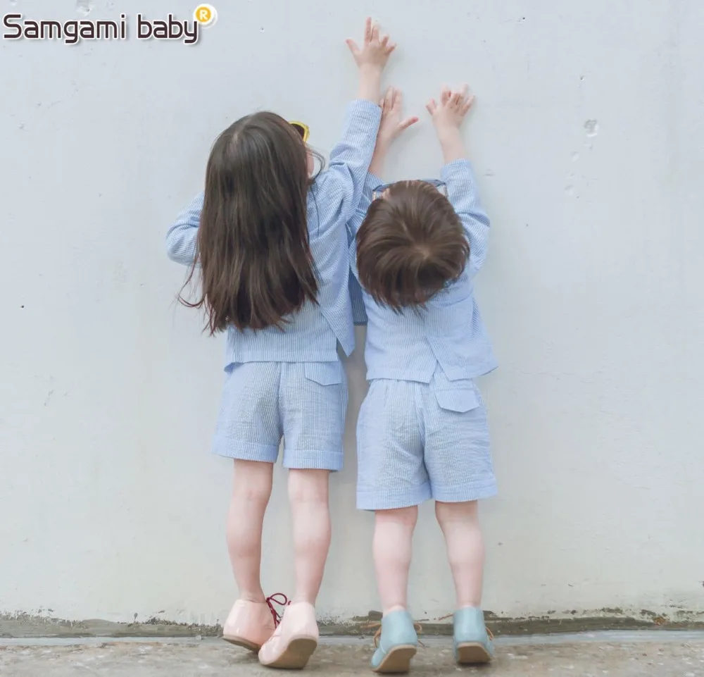 Комплект одежды для мальчиков и девочек SAMGAMI кофта с длинным рукавом шорты
