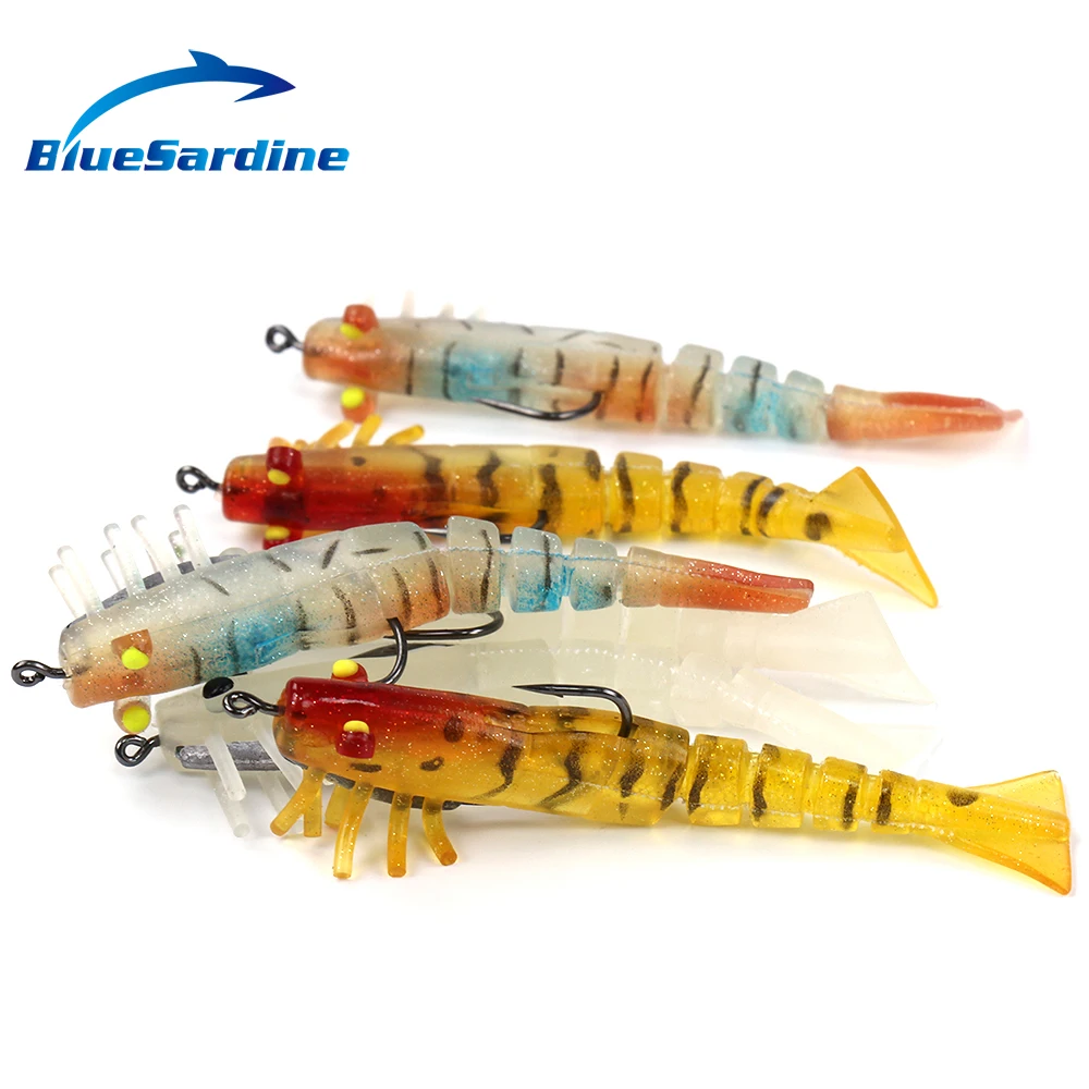 BlueSardine 3 шт. 8 4 г 9 5 см мягкие приманки для рыбалки Мягкие с Крючки-креветки
