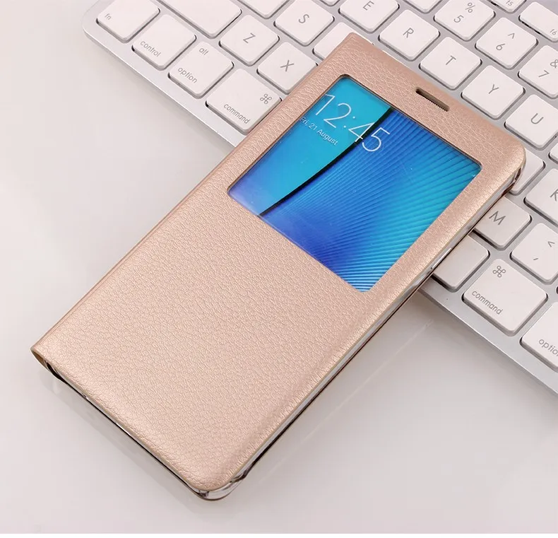 Чехол бумажник с откидной крышкой для Galaxy S7 Deluxe умный чехол из искусственной кожи