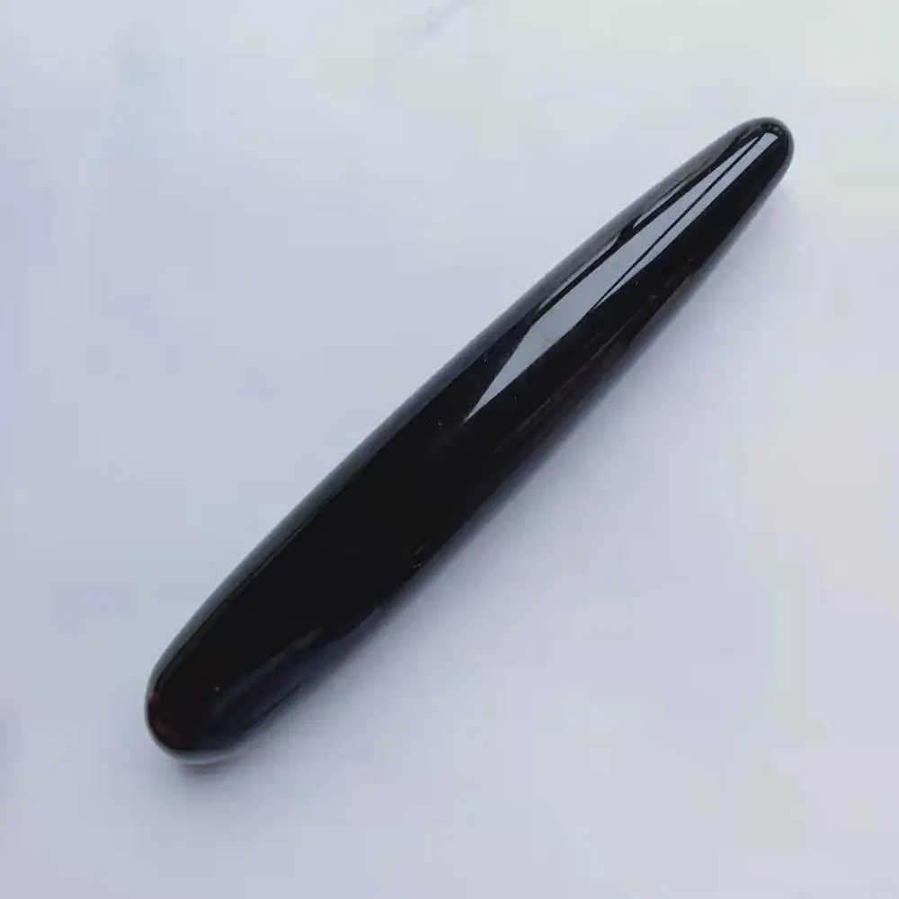 Black Obsidian Высокое качество дешевая цена 17 см палочка камень разнообразие драгоценный камень кристалл целебный массажер камень полированный для подарка WYQ - Цвет: Black Obsidian
