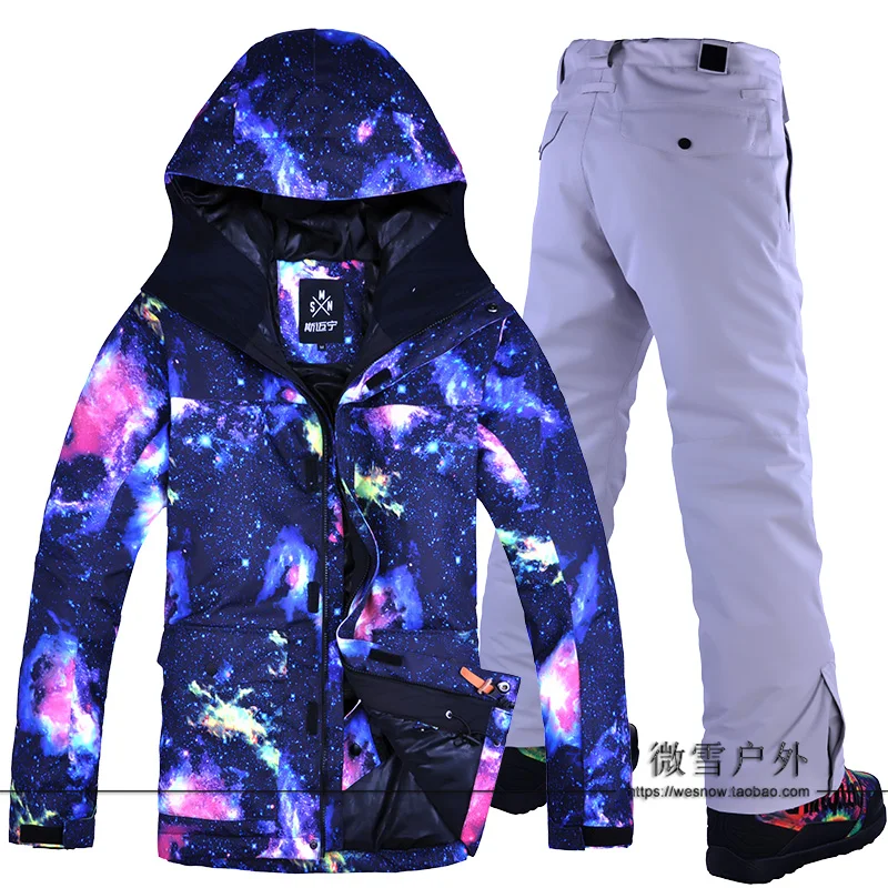 2019 SMN Men Ski Suit Skiing Jacket Pant Windproof Waterproof Thermal Breathable Outdoor Sport Wear Snowboard Male Coat Trouser | Спорт и