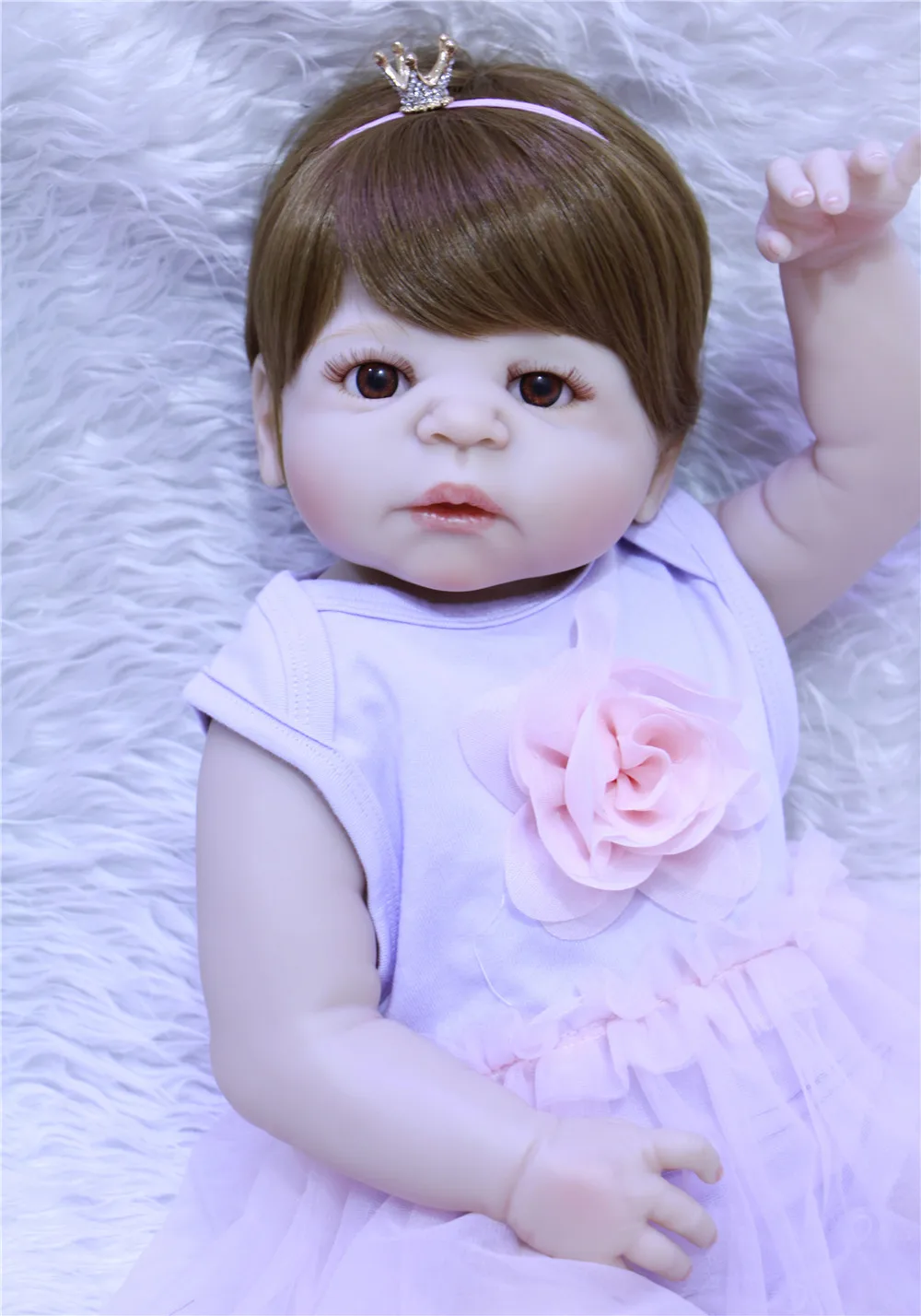 Bebes reborn NPK полностью силиконовые куклы babies toys gift фиолетовая принцесса bonecas menina