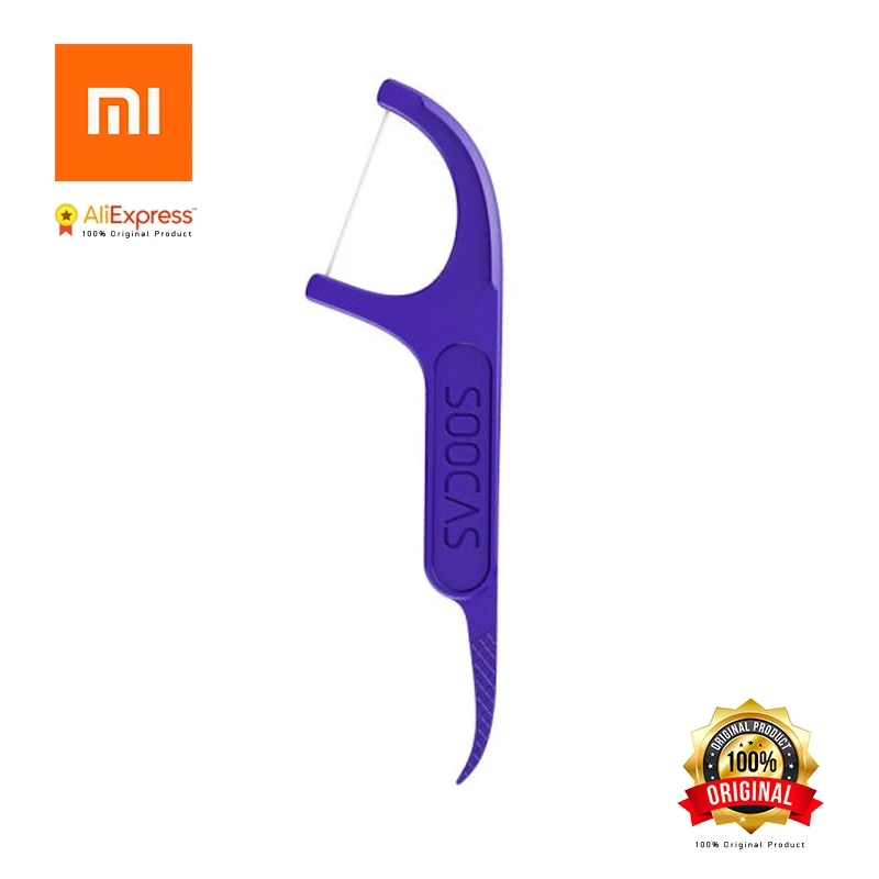 Xiaomi Soocas зубочистки зубная нить лента скребок 3 в 1 Xiaomi Soocare Чистящая профессиональная зубная нить 50 шт. зубочистки
