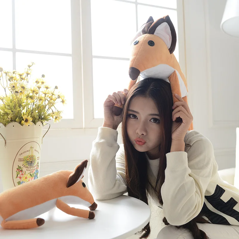 1 шт. 80 см плюшевые куклы лиса мультфильм мягкие животные обучающие игрушки для