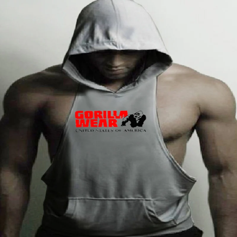 Pet Brand Clothing Bodybuilding Fitness Men Tank Top Workout The Gorilla Wear Print Vest Stringer Sports Swimsuit | Мужская одежда