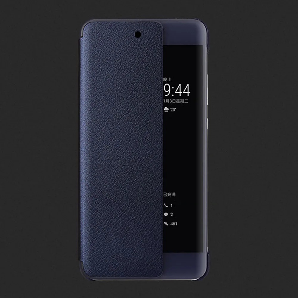 Leanonus из искусственной кожи + жесткий чехол Clear View смарт-чехол для huawei P20 P30 Pro