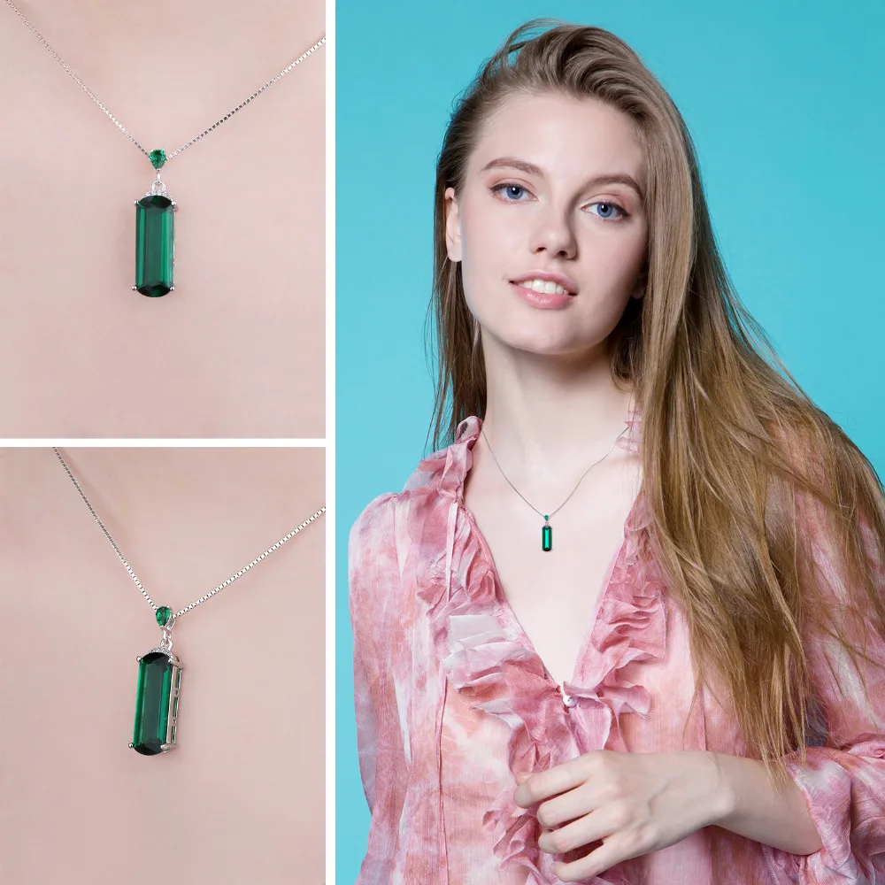 Jewelrypalace фантазии вырезать 4.4ct создания Изумрудный натуральная 925 Серебряный