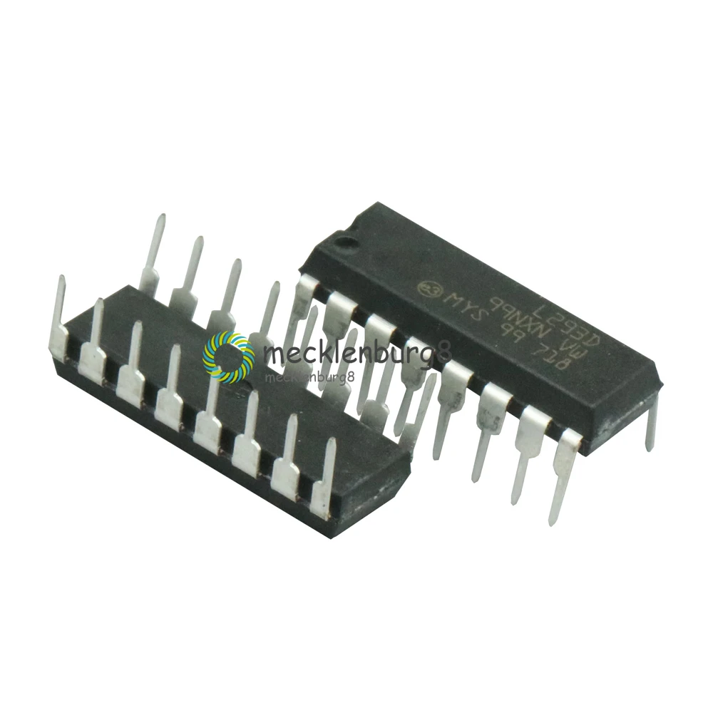 5 шт. L293 L293D DIP DIP16 16 IC драйвер двигателя Чип Номинальный PusH Pull 4 четырехканальный