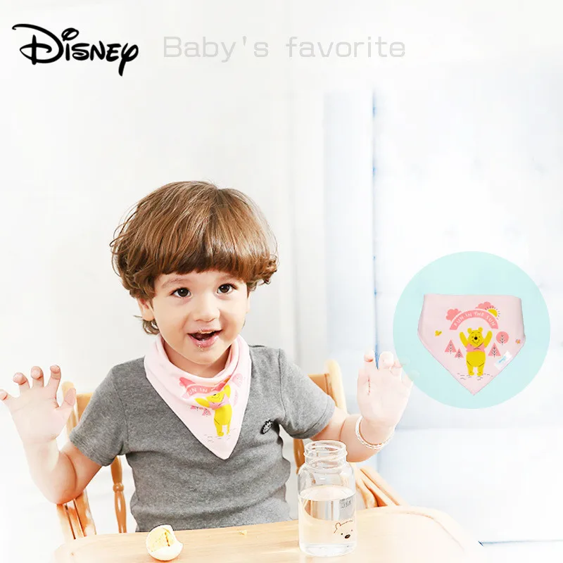 Disney baby saliva полотенце хлопок нагрудник детский нагрудник с мультяшным принтом двойной треугольное полотенце для ужина