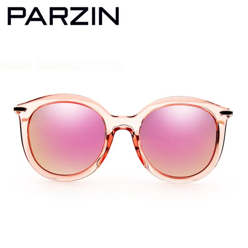 PARZIN Tr90 винтажные круглые поляризованные солнцезащитные очки Цветные