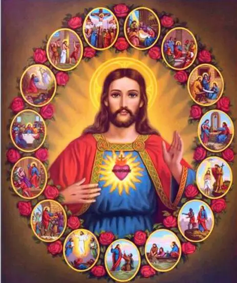 

Diamond Painting Religion Jesus Full Drill Kit Diamond Embroidery Pattern Rhinestones Decor Needlework Mosaic DIY