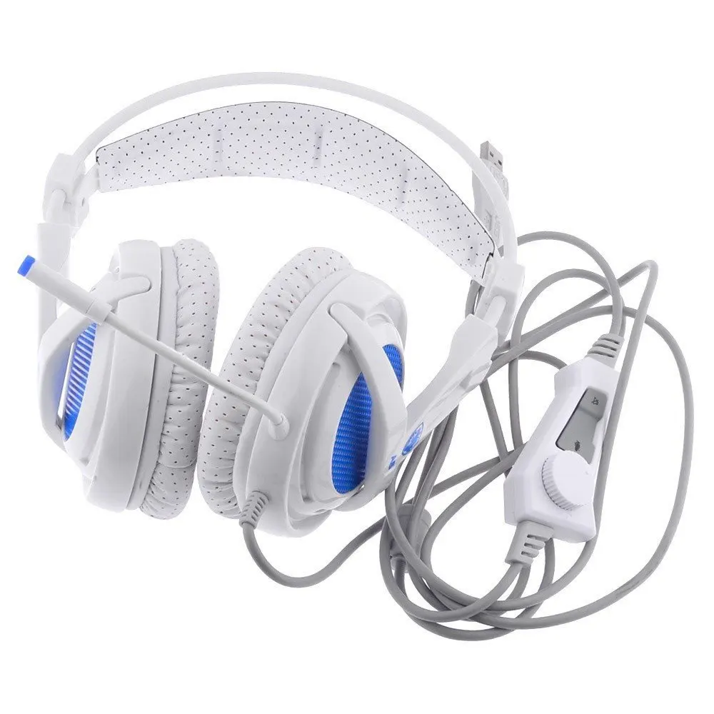 A6 SADES 7.1 Surround Sound USB LED Pro Компьютер Стерео Gaming Headset Наушники Студии с Микрофоном для
