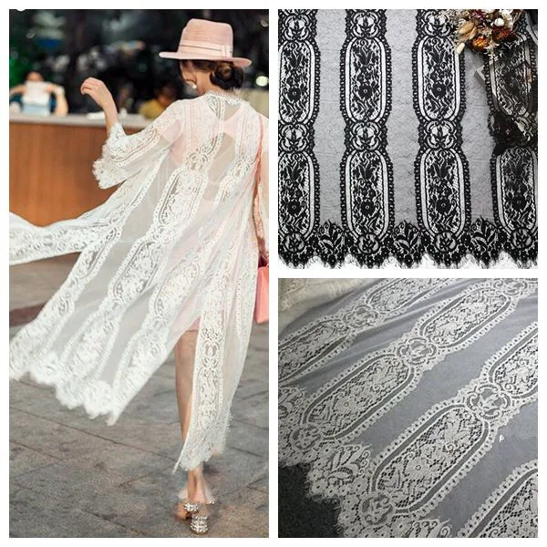 

3M Chantilly French lace fabric Floral Eyelash Wedding bridal dress decoration Accessories lace trim 150cm wide/lot