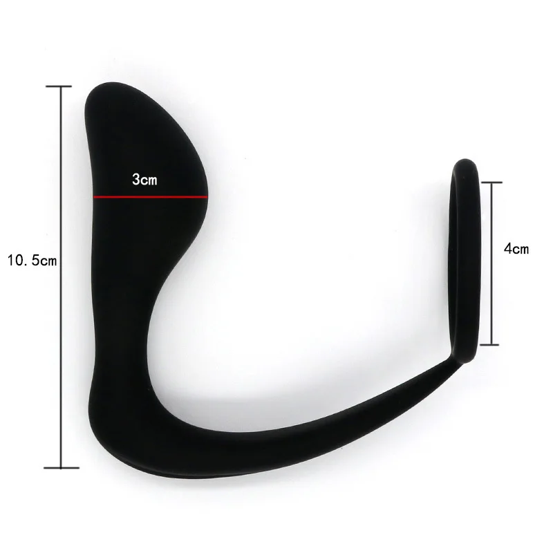 Male Silicone Prostate G-spot Massager With Cock Ring Anal Plug Delayed Device sex Toys for man gay Anus Expander massage |