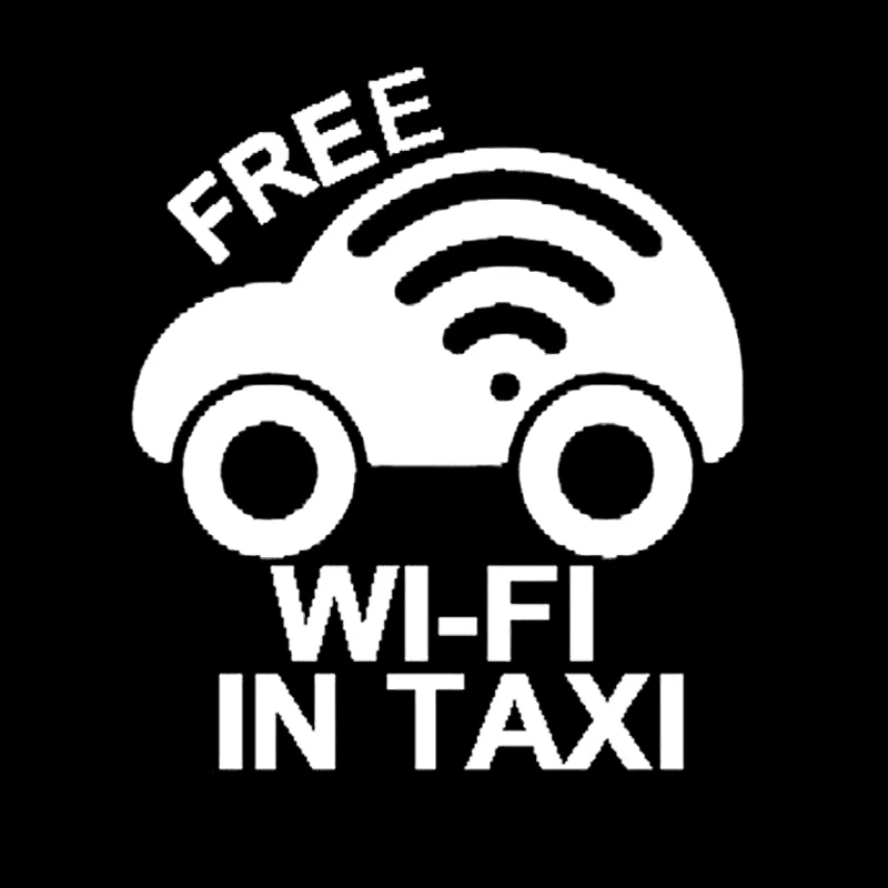 YJZT 13 1*15 см бесплатная Wi Fi в такси Веселая Виниловая наклейка для автомобильного