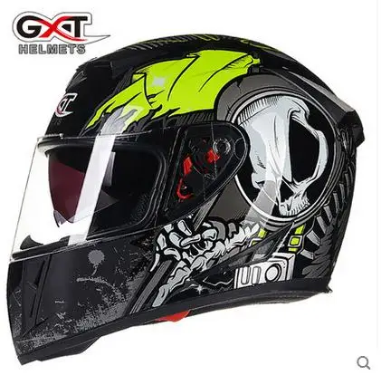 3 Настоящий мотоциклетный шлем GXT, зимний теплый двойной козырек, шлем Casco, мотоциклетный шлем, мотоциклетные шлемы - Цвет: 3