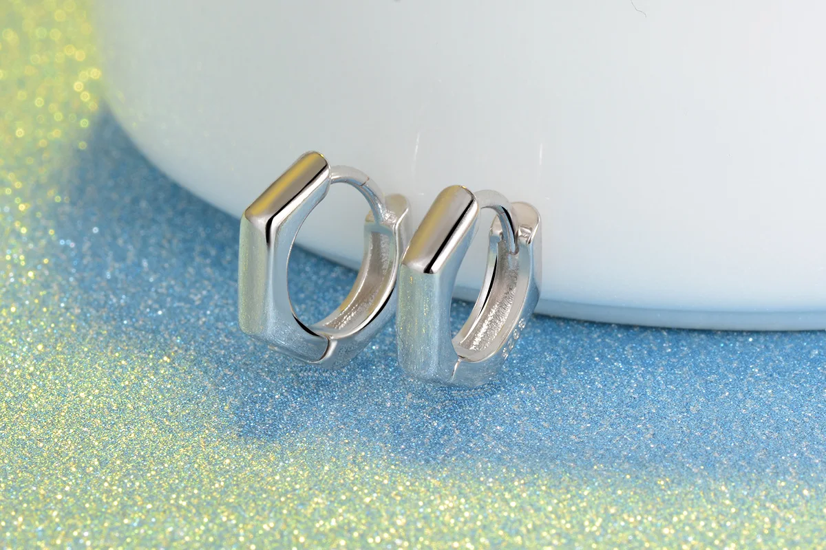 Простые мужские и женские серьги гвоздики RUOYE в стиле панк с простым винтовым