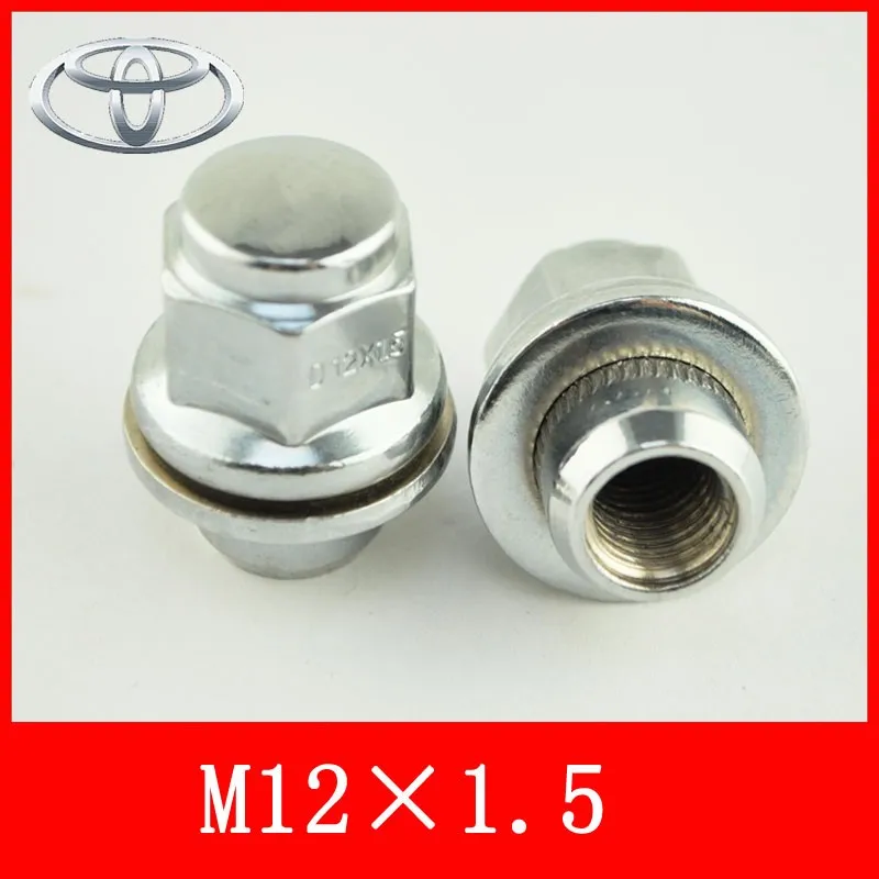4 шт. гайка для колеса M12x1.5 с шайбой toyota Lexus series cronw rav4 rezi шин|m12x1.5 wheel nuts|wheel nutstire nut |