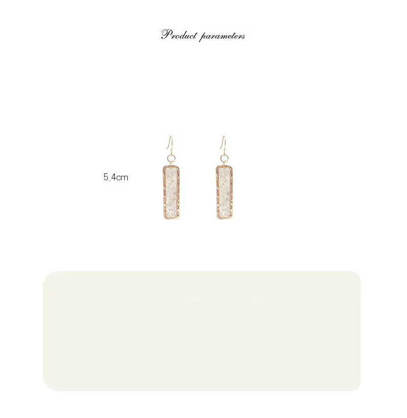 Korean style fashion temperament simple earrings geometry super fairy shell tassel dangle earring show face thin women | Украшения и