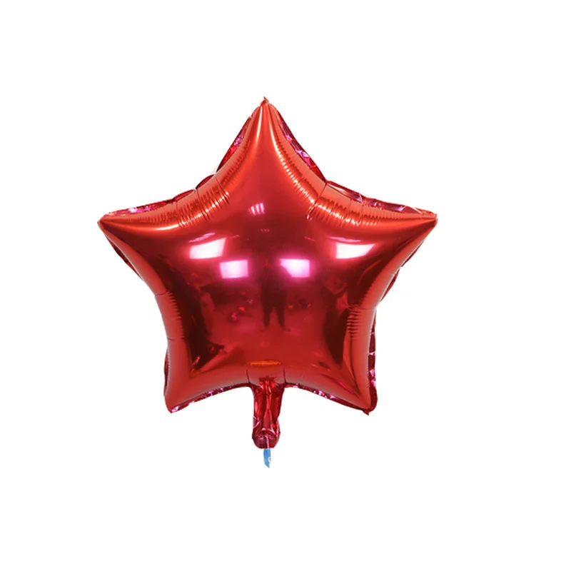 12 pcs star red 12 шт. 18 дюймов Звездные воздушные фольгированные шары BabyShower Globos сердце Гелиевый шар на день рождения 1 вечерние принадлежности Свадебные украшения - Цвет: 12 pcs star red