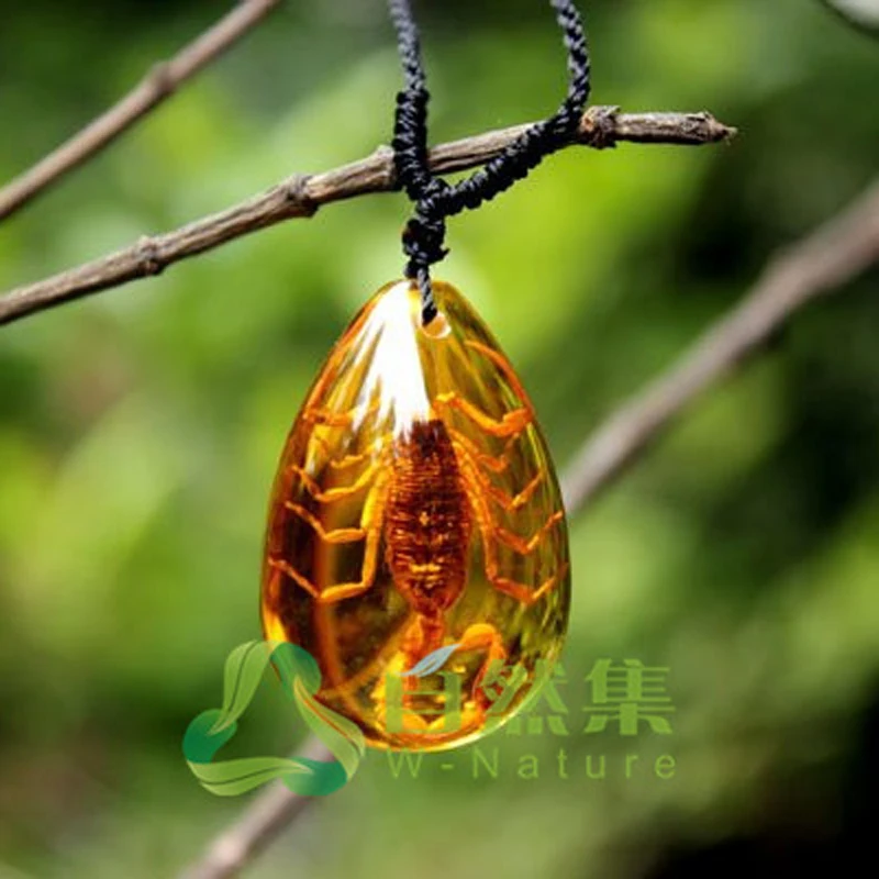 Модное ожерелье с подвеской в виде насекомого золотистого скорпиона кулон форме - Фото №1