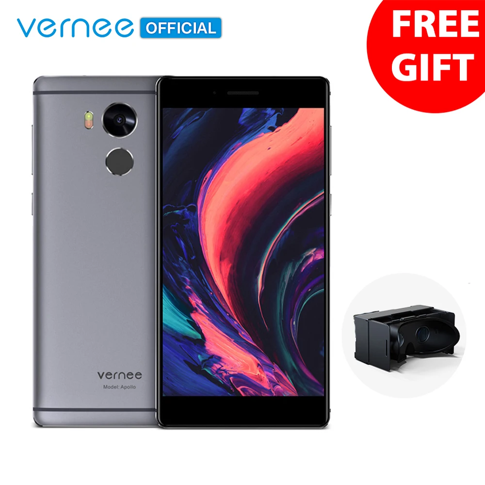 Vernee Apollo смартфон Helio X25 Deca Core 5 &quot2 к дисплей 4 г ОЗУ 64 ПЗУ 21.0MP сотовые телефоны Lte VR