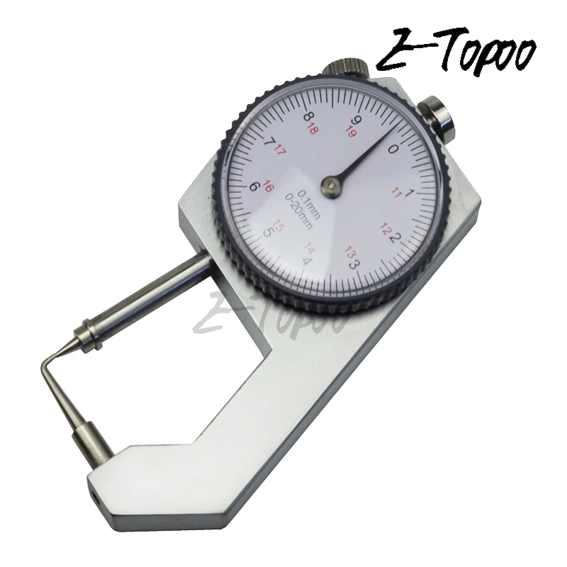 Измеритель толщины циферблата Изогнутый наконечник 0 20 мм/0 1 мм для пустотелых