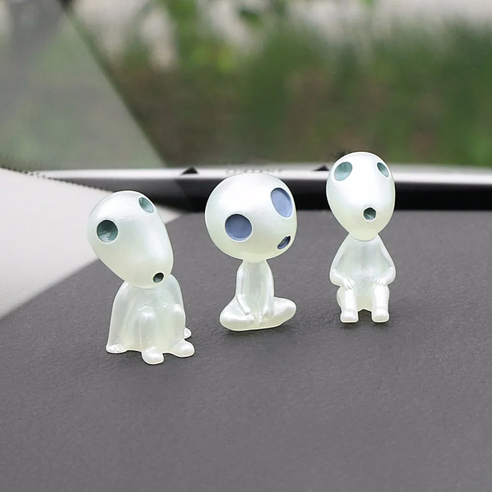 Украшение для автомобиля милые светящиеся мини украшения из смолы куклы