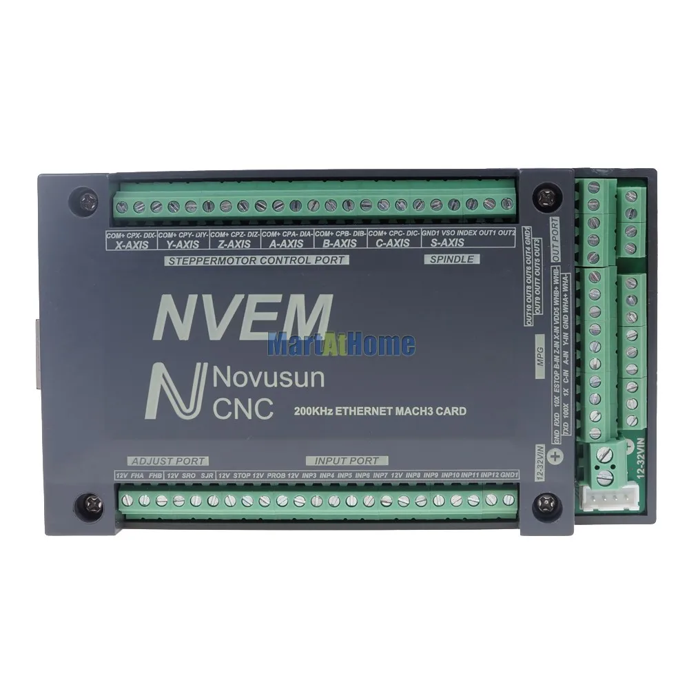 Плата контроля движения NVEM4 V2 CNC 4 Axis 200KHZ Ethernet MACH3 для серводвигателя шагового