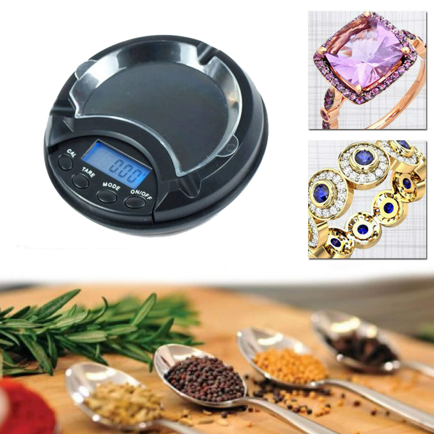Мини цифровые весы ЖК дисплей пепельница Карманные ювелирные изделия травы