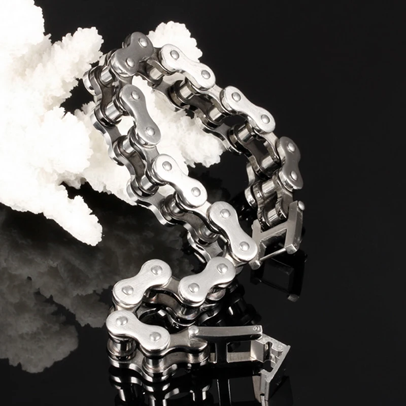 Мужской браслет с титановой цепочкой OBSEDE из нержавеющей стали 316L для байкеров и