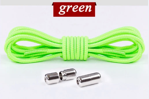 green Новинка; шнурки для обуви; Мужская и женская обувь; кружевные кроссовки для детей и взрослых; фиксирующие шнурки; быстрые металлические шнурки; удобная обувь; креативные шнурки - Цвет: green