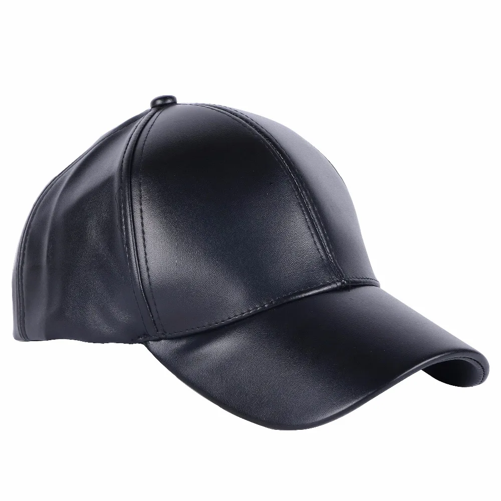 women men new cap solid casual Hat Good quality thick faux leather color sports baseball caps female male casquette | Аксессуары для