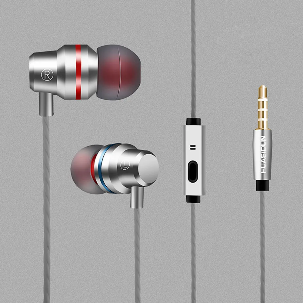 Металлические стереонаушники Hi-Fi с голосовым басом, спортивные наушники, гарнитура Hands Free, наушники с микрофоном, MP3, MP4, музыкальная гарнитура HandfreeHeadset NY26 - Цвет: E