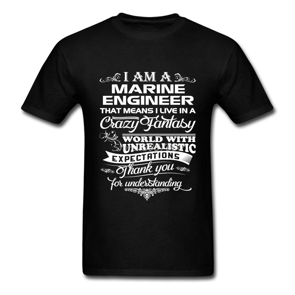 Футболка в стиле хип хоп с изображением морского инженера винтажная Мужская