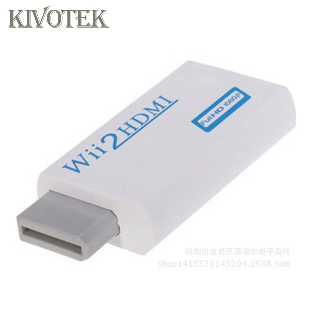 KIVOTEK wii в HDMI конвертер 2 скалер 1080 P 3 5 мм аудио разъем выход для ТВ игры Аксессуары