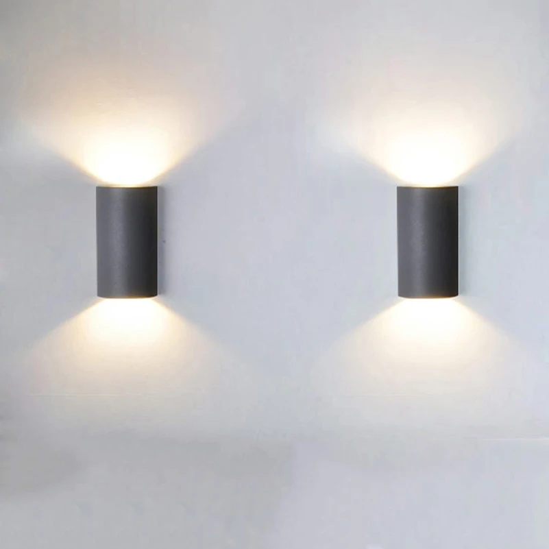 Алюминиевый водонепроницаемый наружный светодиодный настенный светильник