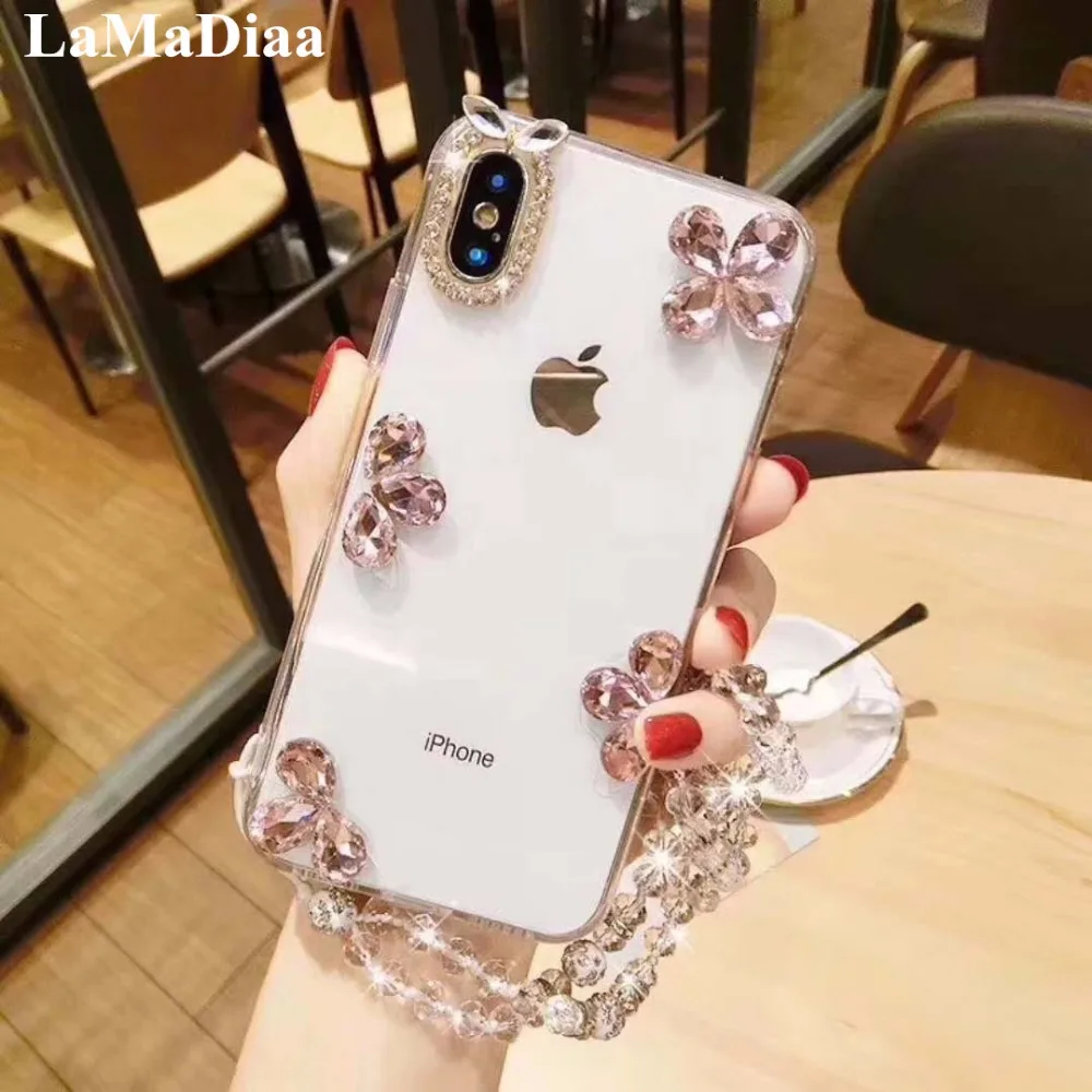 Роскошный чехол для телефона Samsung S20 Ultra S10 S9 S8 Plus Note 9 8 5 10 блестящий с кристаллами и