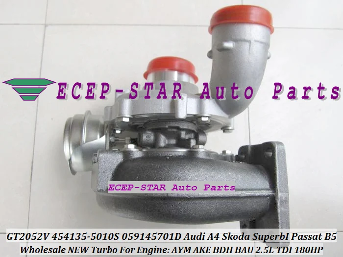 Турбокомпрессор GT2052V 454135 454135-5010S 059145701K для AUDI A4 A6 A8 Skoda Superb VW Passat B5 AKE BDH 2 5 л
