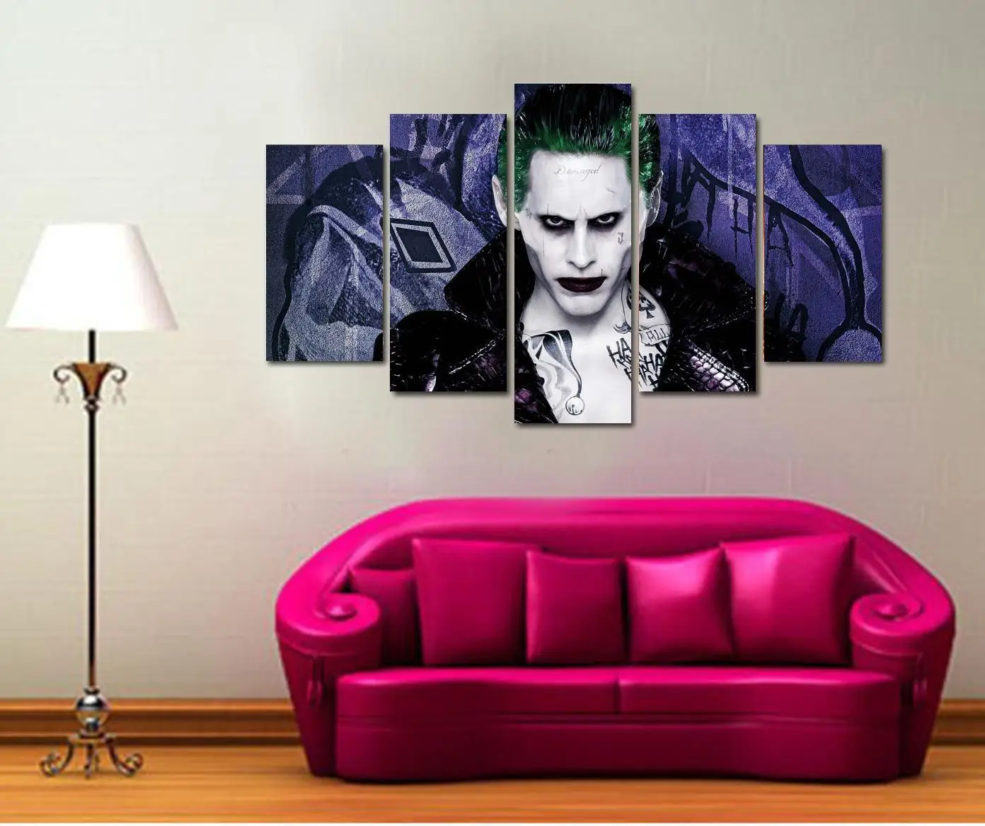 5 панелей стены Книги по искусству 5 панелей стены Книги по искусству отряд самоубийц Харли Квинн Джокер картина постер фильма Книги по искусству без рамы 6976