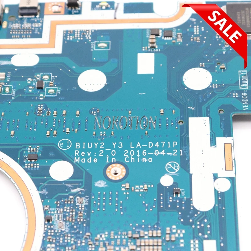 NOKOTION BIUY2 Y3 LA D471P для lenovo ideapad 710 15ISK материнская плата ноутбука 15 6 дюймов SR2ZV i7 7500U cpu