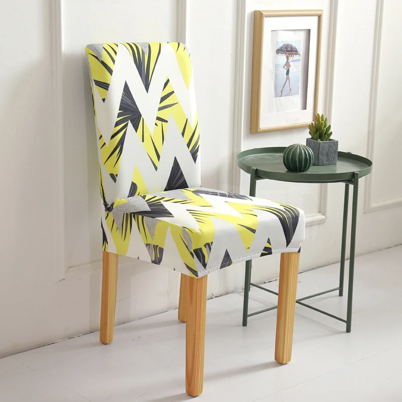 Красный лист шаблон чехол для кресла спандекс кухня Slipcover Съемный Анти-грязный