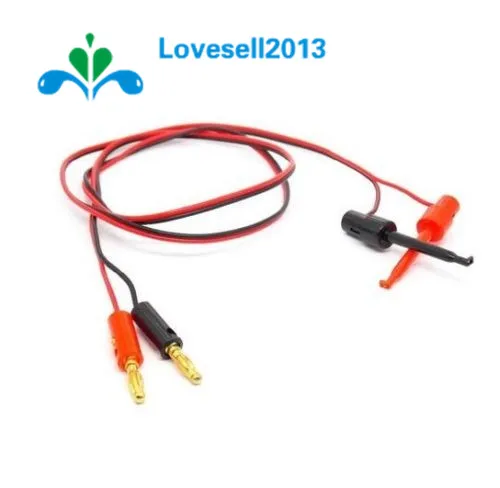 

1 Pair Small Test Hook Clip to Banana Plug for Multimeter Test Lead Cable