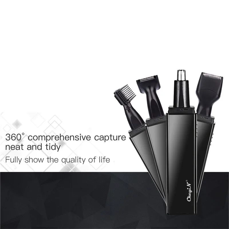

4in1 Rechargeable nose hair trimmer beard trimer for men ear face eyebrow electric trimmer hair removal machine grooming kit S34